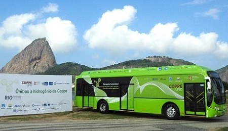 Ônibus brasileiro movido a célula de hidrogênio